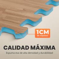 RELAXTY Piezas Madera Baldosas de Alfombra 30×30 cm – Suelo Modular de Madera Gruesa Antideslizante, Lavable para Dormitorio, Gimnasio, Bebés Sala o Oficina - details 1