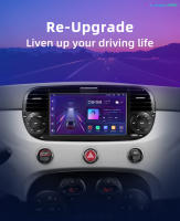 AWESAFE inalámbrico CarPlay Android Auto Radio para FIAT 500 Abarth 2007 2008 2009 2010 2011 2012 2013 2014 2015 coche reproductor multimedia GPS 2 din autoradio volante controles RDS Bluetooth - details 0