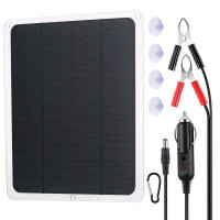 Cargador De Batería Solar Para Coche Y Motocicleta 12V Portátil Impermeable Kit De Mantenimiento Con Panel Solar Trickle Charging Para RV - details 0