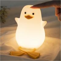Lámpara Nocturna De LED Squishy Duck Recargable Por USB Para Decoración De Dormitorio Y Jardín De Bebés Y Niños Luz Dimmer De Pato Seagull - details 8