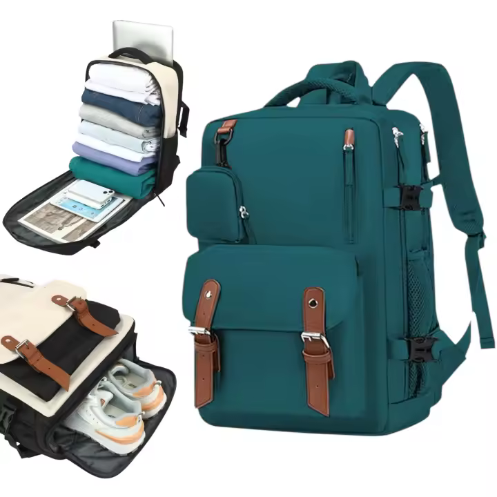 Mochila de Viaje para Cabina de Avion 43x30x18 para Vuelo Barato, Equipaje de Mano y Espaciosa con Compartimento para Zapatos y Mochila Antirrobo Multifuncional para Viajes 266 - 1
