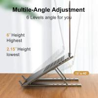 Soporte De Aleación De Aluminio Para Portátil Ajustable Plegable Portátil Para Computadora Bracket De Elevación Y Enfriamiento Antideslizante - details 0