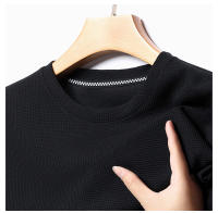 Camiseta Polo Corta Para Hombre Algodón Transpirable Estilo Casual Solido Con Splicing Redondo Cuello Tejido De Encaje - details 22