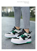 Zapatos De Patinaje Para Niños 2024 Nuevos Primavera Otoño Doble Rueda Deportivos Respirables Talla True Fit Material Superior Cuero - details 30