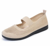 Zapatos Planos Para Mujer Slip on Plegables Con Punta Cuadrada Y Salida Hollow Fashion Casual Para Madres Zapatos Vulcánicos De Tela Algodón - details 15