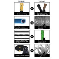 Hoz De Jardín Expansible Con Conector Metálico Doble Y Rollo De PVC Para Riego De Jardín Y Lavado De Coche Alta Presión - details 2