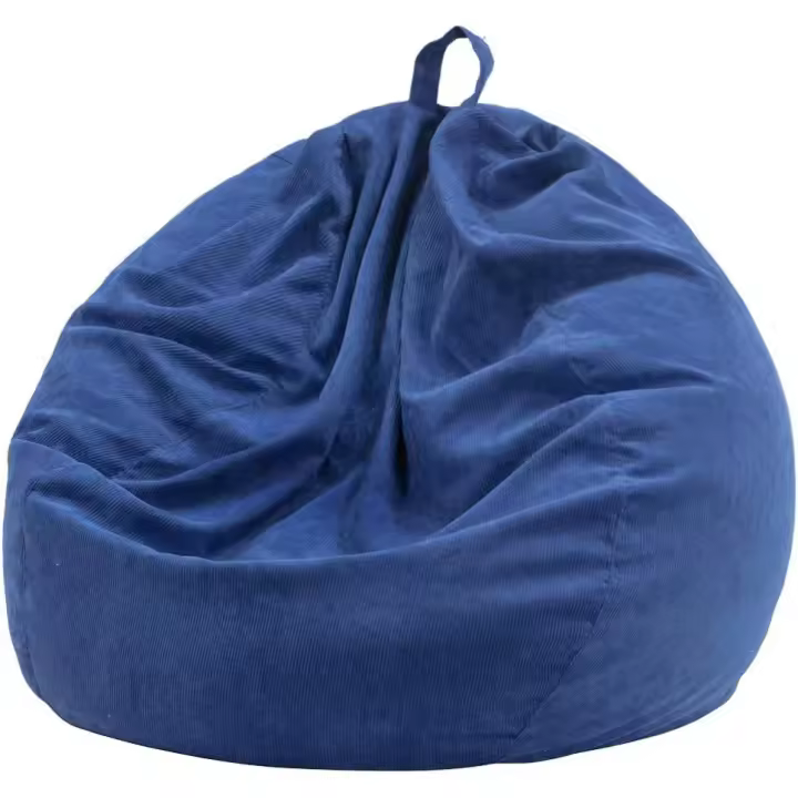 Funda para sillón puf de felpa inflable y sin relleno para niños y adultos. Sillón puff de felpa (110 x 85 cm) - 1