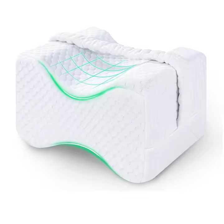 Cojín De Rodilla Para Durmientes Lados Con Correas Soporte De Memoria Suave Para Pierna Y Rodilla Alivio De Dolor De Cadera Y Espalda - 1