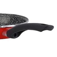 Magefesa K2 – Juego de 3 Sartenes (24/26/28 cm), Acero Esmaltado Vitrificado, Antiadherente Efecto Piedra, Apto para Inducción y Lavavajillas, Color Rojo - details 9