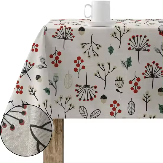 BL BELUM - Mantel navidad cm resinado antimanchas modelo Merry Christmas 44 Lurex - Mantel Elegante Made By BL BELUM - Mantel No traspasan Líquidos Made Spain - 1