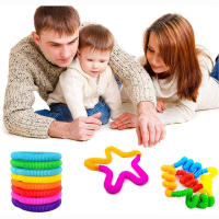 Juguete Sensorial Interactivo Para Niños Y Adultos 6Pcs Tubos Pop Retráctiles De Color Alivio De Estrés Y Ansiedad Juguete Divertido Para Padres E Hijos - details 3
