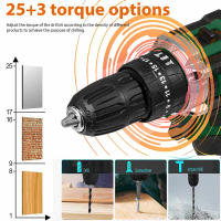 45Nm Taladro de impacto inalámbrico, 21V destornillador eléctrico, 1800RPM taladro percutor eléctrico, Mini taladro manual inalámbrico, herramientas eléctricas con batería de iones de litio - details 2