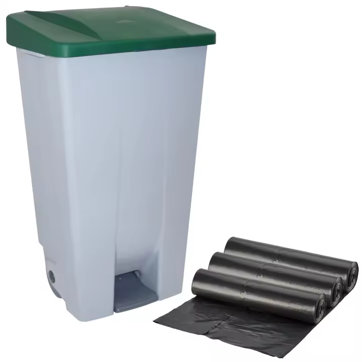 Contenedor Selectivo 120 Litros Prosperplast con Bolsas de Basura WELLHOME - 1