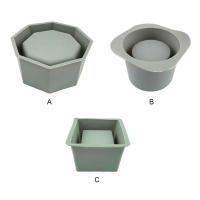 Moldes de silicona para macetas de hormigón, moldes para macetas de cemento para flores, decoración del hogar, decoraciones de jardín - details 1
