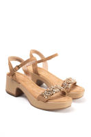 Lyla Wang Sandalias con tacón bajo y plataforma para mujer con plantilla acolchada - details 3