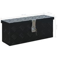 vidaXL Caja de aluminio 485x140x200 mm negra - details 7