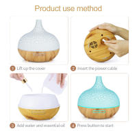 Humidificador de aceites esenciales de grano de madera con USB de 5 V, gran volumen de niebla, colorido, automático, tipo cebolla, gran volumen de niebla. - details 9