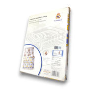 Real Madrid C.F. Juego de Sábanas Real Madrid CF - Verano | Licencia Oficial | Diseño Escudo Centrado | Fondo Blanco, Con Rombos | 50% Algodón/50% Poliéster - details 2
