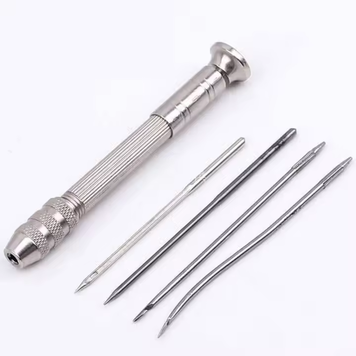 Kit De Costura Multifuncional En Cuero Con Agujas Reemplazables Y Perforadora DIY Para Manualidades De Cuero - 1