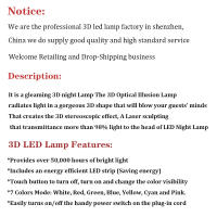 Lámpara LED USB 3D De Animales Orangután Gorila Champanéez Con Control Remoto Cambio De Colores 16 Ilusión De Humor Decoración De Mesa Luz Nocturna - details 12