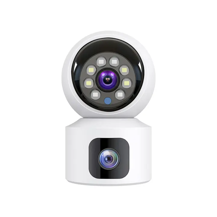 Cámara IP 4G Con Doble Lente Y Visión Nocturna Para Monitor De Bebé Interior Seguridad CCTV Detección De Humanos Cámara De Video Bidireccional Protección De Seguridad - 1
