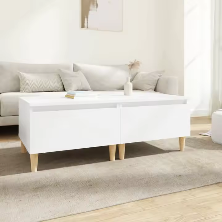 Mesas Blancias 2 piezas 50x46x35 cm Madera Multicapa - 1