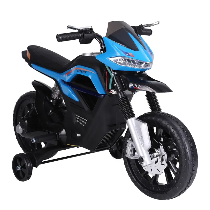 HOMCOM Moto Eléctrica para Niños 3+ años Moto de Juguete Infantil Batería 6V con Luces y Música 105x52.3x62.3cm - 1