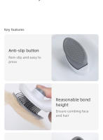 Peine Automático Para Mascotas De Acero Inoxidable Eliminación De Pelos Con Un Click Herramienta De Limpieza Doméstica Para Gatos Y Perros - details 1