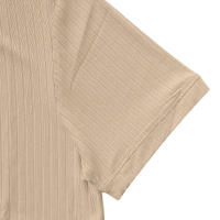 Camiseta De Hombre Estilo Moderno Con Rayas - Cuello Henley Corto Transpirable Y Suave Para Uso Casual - details 7