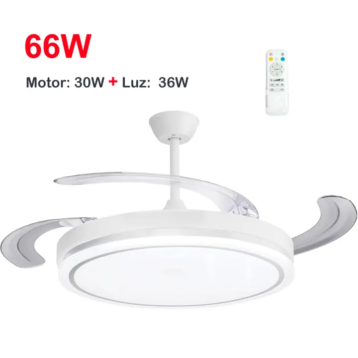 Ventilador de Techo LED 36W Regulable Colours con Luz CCT + RGBIC Motor DC 19.5W Silencioso Control Remoto Diseño Moderno - Ostark-M Mimotech - 1