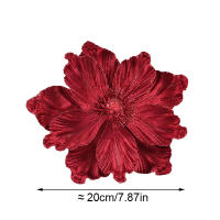Flores De Magnolia Plateadas Rojas Para Navidad Decoración De Árbol De Navidad Artificial 20CM Adornos Para El Hogar Y Año Nuevo - details 0