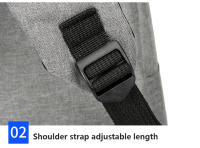 Mochila Impermeable Para Hombre Con USB Mochila De 15.6 Pulgadas Para Laptop Estilo Clásico Material Nylon Capacidad 20-35 Litros - details 27