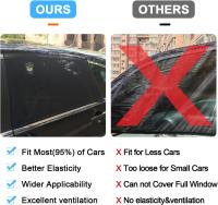 Parasol de Coche para Ventana Lateral Trasera, para Niños y Mascotas, Sombrilla Universal with Protección UV, Compatible con la mayoría de los vehículos, 2 Unidades - details 2