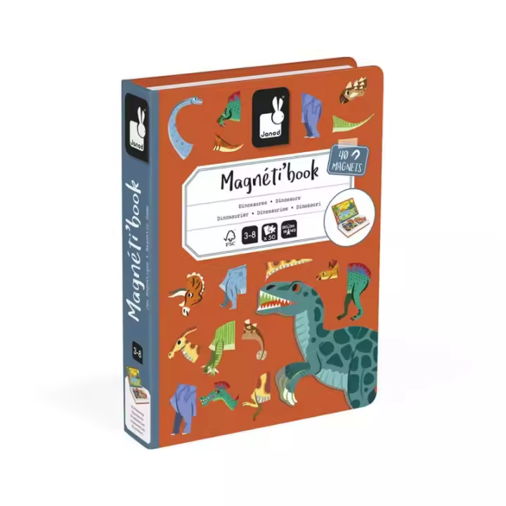 Puzzle Janod MAGNETI'BOOK DINOSAURIOS 40 IMANES - 1