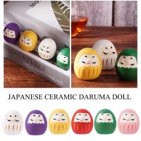 Muñeca Daruma De Cerámica Japonesa 1/6pcs Encanto De Suerte Adorno De Fortuna Ornamento De Paisaje Decoración Para El Hogar Accesorios Miniatura Regalos - details 7