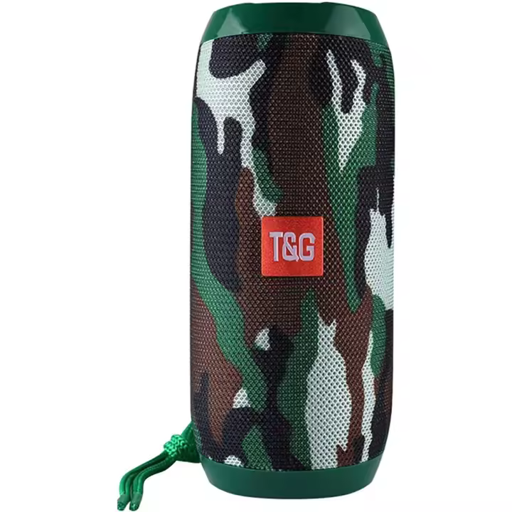 Altavoz portatil Estereo Bluetooth TG117 Reproductor MP3 Waterproof , verde camuflaje - 1