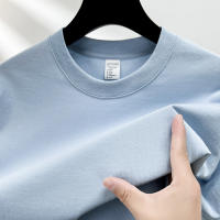 Camiseta De Algodón Puro 100% Para Hombre Manga Corta Verano Moda Casual Color Sólido Cuello Redondo Top Amplio Para Pareja - details 13