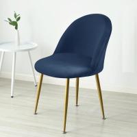 Cubierta De Silla De Velours 1pc Color Sólido Estilo Europeo Resistente a La Suciedad Stretch Para Sala De Comedor Hogar Bodas Hoteles - details 19