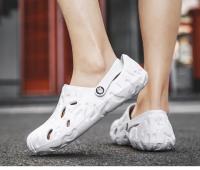 Sandalias De Verano Para Hombres Talla Grande 48/49 Zapatillas Casuales De Lujo Comodidad Hogar Suaves Clogs De EVA Color Negro Blanco Gris - details 3