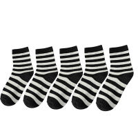 Calcetines De Lana Japonesa Estilo Coreano Para Mujeres Calcetines De Moda Casual Con Patrón Rayado Talla Única Paquete De 6 - details 6