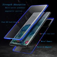 Funda De Teléfono Metálica Magnética De 360 ° Protección Completa Para Honor 90 70 50 20 pro 9X 8X Con Bumper De Vidrio Doble - details 1