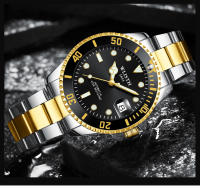 Reloj Mecánico Para Hombre Wlisth Con Calendario Y Vidrio Magnífico Verde Agua Fantasma Acero Inoxidable Resistente Al Agua - details 15