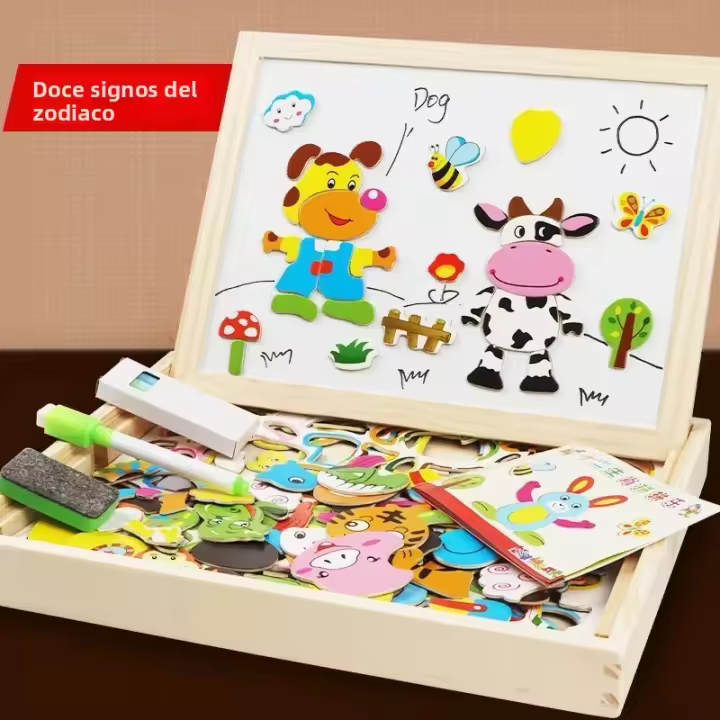 Puzzle De Madera Para Niños Y Niñas Juego De Dibujo Montessori Regalo De Cumpleaños Para Niñas De 3 4 5 Años Juego Educativo En El Jardín De Infancia - 1