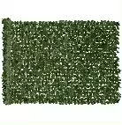 Outsunny - Rollo de seto artificial con hiedra para decoración de privacidad, 3 L x 1,5 H m, follaje realista, anti-UV, verde oscuro - 1
