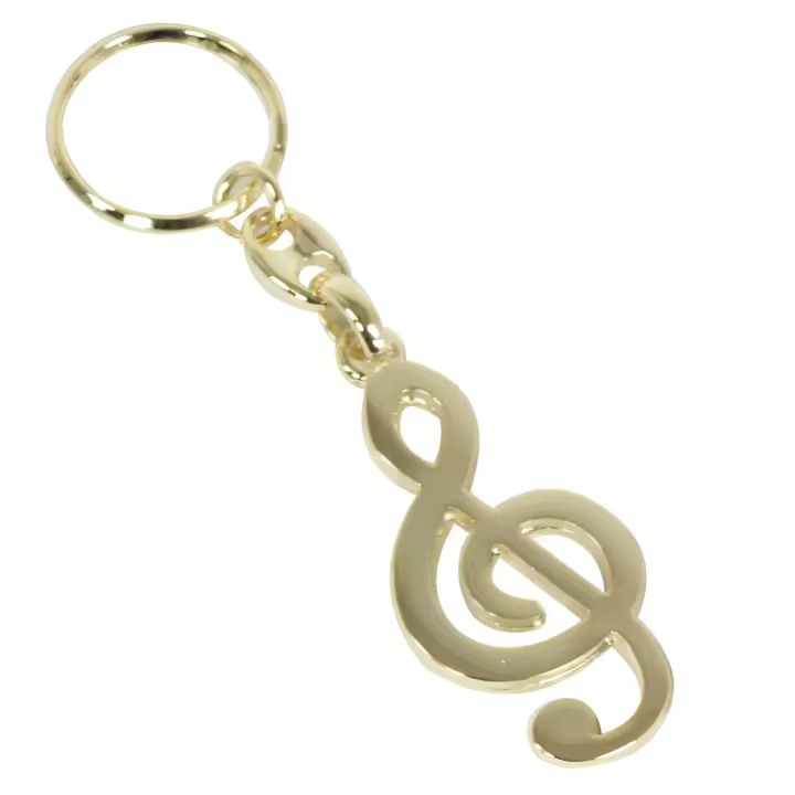 llavero clave de sol ftl016 color dorado medida: 5cm - 1