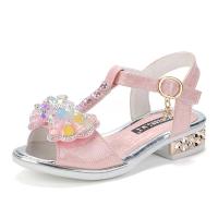 Sandalias Planas Para Niñas Princesa Vestido Lazo Moda Zapatos De Verano Antideslizantes Talla Verdadera Material PU Suave Cierre Hebilla - details 7