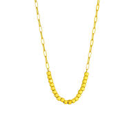 Collar De Cadenas Geométricas En Color Oro De Acero Inoxidable 316L Para Mujer Collar De Hombro Moda Joyería Regalo DIEYURO - details 11