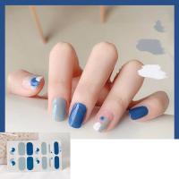 Pegatinas De Uñas De Verano Para Mujeres Arcoíris Graffiti Ondas De Agua Impermeables Y Duraderas Adhesivo De Uñas - details 4