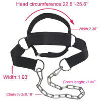 Almohadilla De Entrenamiento De Cuello Ajustable Para Ejercicios De Fuerza Y Peso En Gimnasio Correa De Entrenamiento De Cuello Y Cabeza Para Ejercicio Físico - details 0