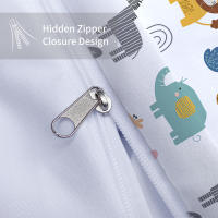 Juego De Sábanas Con Patrón De León Infantil 3 Piezas Funda De Edredón Y 2 Fundas De Cojines 100% Poliéster 90gsm Sin Relleno - details 5
